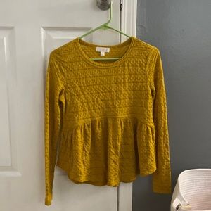 Goldenrod Long-Sleeved Blouse